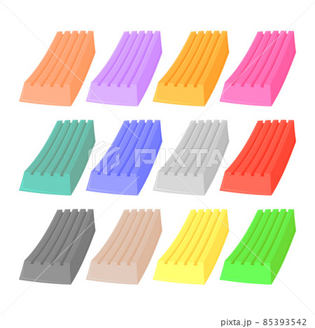 Colorful Plasticine Set Isolated on White Background 85393542