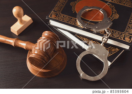 Crime and violence concept with handcuffs 85393604