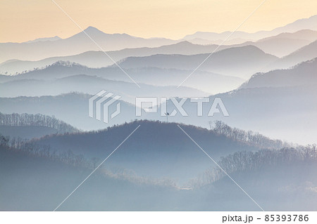 日の出 日没 山 85393786