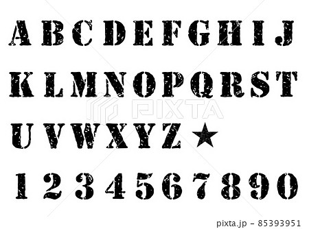 ステンシル文字セット(英語)フォント ステンシル文字セット(英語)フォント 85393951