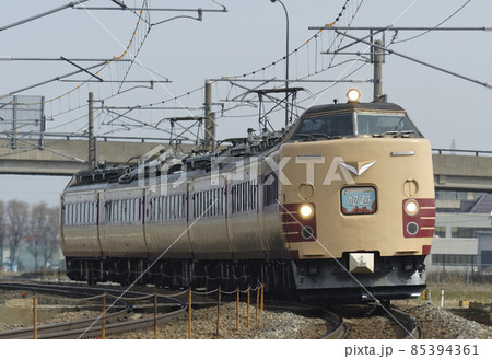 北陸本線　加賀笠間－美川　JR西日本　485系　K01編成（金沢）　加越 85394361