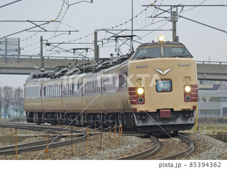 北陸本線　加賀笠間－美川　JR西日本　485系　K13編成（金沢）　加越 85394362