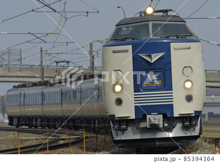 北陸本線 加賀笠間-美川 JR西日本 485系 Y13+Y02編成(金沢) しらさぎ 北陸本線 加賀笠間-美川 JR西日本 485系 Y13+Y02編成(金沢) しらさぎ 85394364