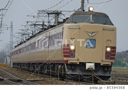 北陸本線　美川－加賀笠間　JR西日本　485系　A07＋A03編成（京都）　雷鳥 85394368