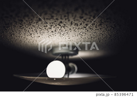 popcorn textured ceiling with LED bulb light fixture and glass cover popcorn textured ceiling with LED bulb light fixture and glass cover 85396471