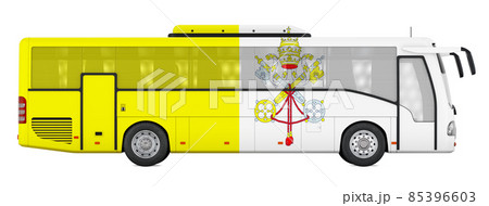 Bus travel in Vatican bus tours, concept. 3D rendering 85396603
