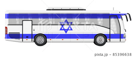 Bus travel in Israel, Israeli bus tours, concept. 3D rendering Bus travel in Israel, Israeli bus tours, concept. 3D rendering 85396638