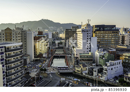 長崎市街地　銅座橋から新地橋　長崎県長崎市 85396930