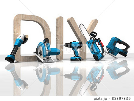 Diy 工具 大工道具 リフォーム 修理 リノベーション 日曜大工 3dcgイメージ のイラスト素材