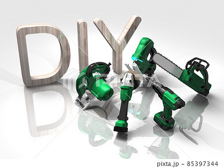 DIY　工具　大工道具　リフォーム　修理　リノベーション　日曜大工(3DCGイメージ) 85397344