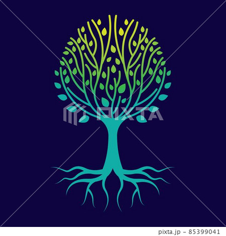 Tree gradient logo template vector icon 85399041