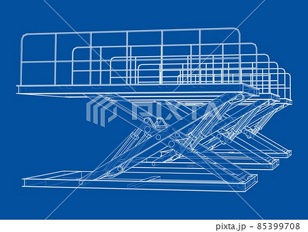 Scissors lift concept outline 85399708