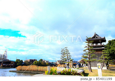名古屋市、宮の渡し公園の風景 85401199