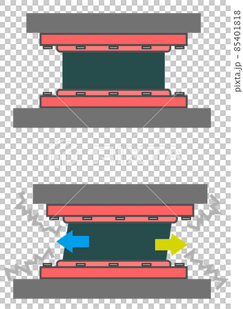 用隔震橡膠保護建築物免受地震災害的結構插圖 85401818