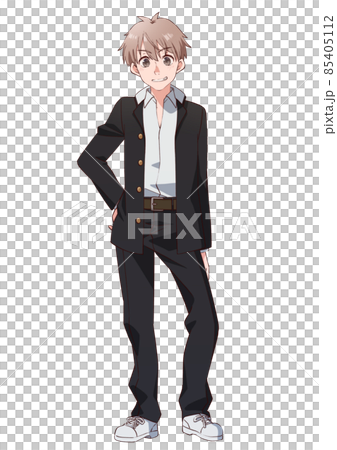 元気な男子学生立ち絵 85405112