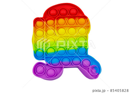 Colorful pop it antistress toy isolated on white background Colorful pop it antistress toy isolated on white background 85405828