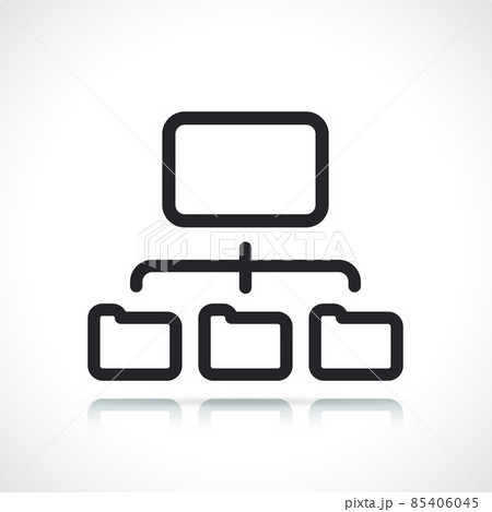 folders or sitemap line icon 85406045