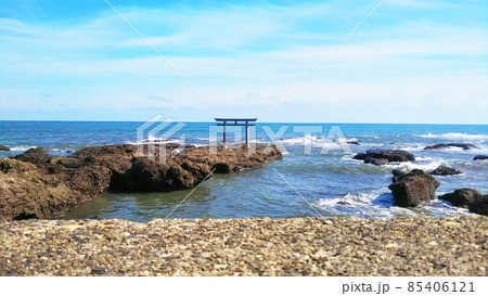 大洗磯前神社　海の上の鳥居 85406121