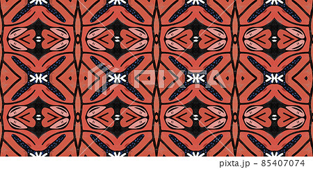 Watercolor sketch ethnic seamless pattern 85407074