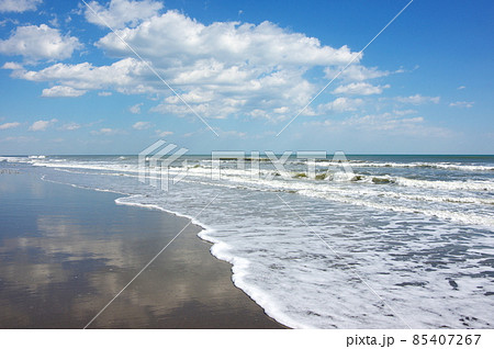 九十九里海水浴場 中里海水浴場 千葉縣長生區白子町 照片素材 圖片 圖庫