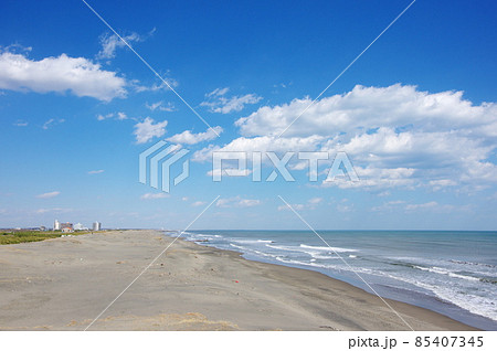 九十九里浜／中里海岸（千葉県長生郡白子町） 85407345