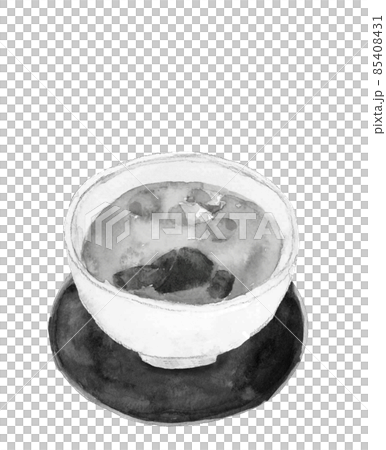 節分【水墨畫風水彩插畫】白底單調透明背景 節分【水墨畫風水彩插畫】白底單調透明背景 85408431