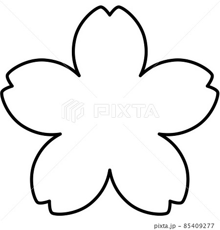シンプルなサクラの線画イラスト シンプルなサクラの線画イラスト 85409277