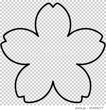 シンプルなサクラの線画イラスト シンプルなサクラの線画イラスト 85409277