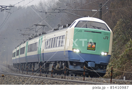 北陸本線 津幡-倶利伽羅 JR東日本 485系 R22編成(新潟) 北越 北陸本線 津幡-倶利伽羅 JR東日本 485系 R22編成(新潟) 北越 85410987