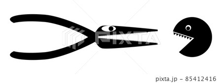 flat-nose plyers in blackのイラスト素材 [85412416] - PIXTA