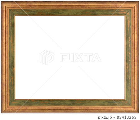 Old Vintage classic Golden Wooden mockup canvas frame 85413265
