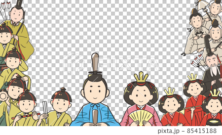 Hina dolls, blue inner back, all frames 85415188
