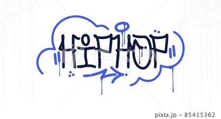 Abstract Hip Hop Hand Written Urban Street Art Graffiti Style Word Hiphop Vector Illustration Abstract Hip Hop Hand Written Urban Street Art Graffiti Style Word Hiphop Vector Illustration 85415362