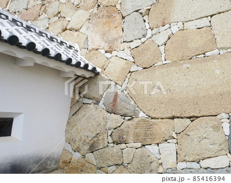 姫路城の石垣 85416394