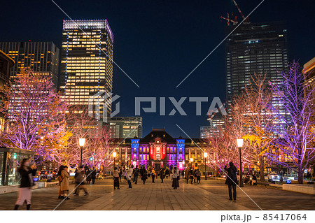 《東京都》東京駅・冬のイルミネーション 85417064