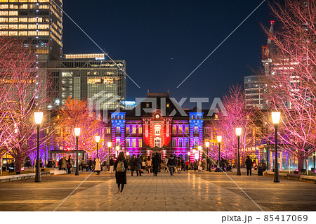 《東京都》東京駅・冬のイルミネーション 《東京都》東京駅・冬のイルミネーション 85417069