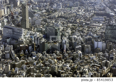 渋谷区桜丘町付近を空撮 85419853