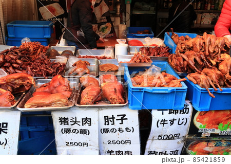 中華食材 店頭販売 正月の料理 豚肉 中華食材 店頭販売 正月の料理 豚肉 85421859