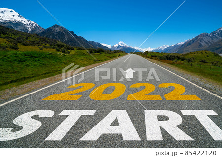 2022 New Year road trip travel and future vision concept 85422120