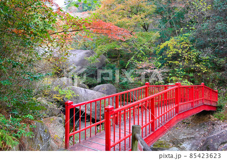鬼岩公園 見返り橋 紅葉 瑞浪市 鬼岩公園 見返り橋 紅葉 瑞浪市 85423623