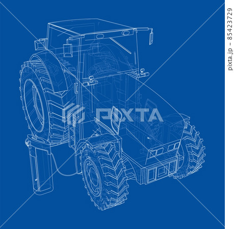 Electric Farm Tractor Charging Station Sketch Electric Farm Tractor Charging Station Sketch 85423729