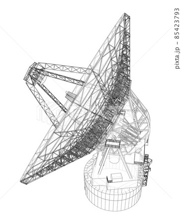 Radio Telescope concept outline 85423793