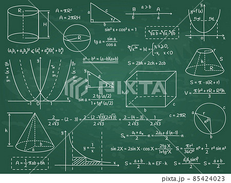 Math, geometry or physics calculation formulas,...のイラスト素材