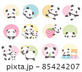 パンダちゃんのカラフルイラスト素材 85424207