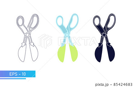Scissors for modeling snowballs. Hobby and leisure items. Vector illustration. Scissors for modeling snowballs. Hobby and leisure items. Vector illustration. 85424683