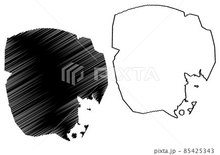 Kampala City (Republic of Uganda) map vector illustration, scribble sketch City of Kampala map