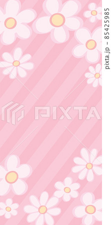ピンクの花柄の背景イラスト 85425985