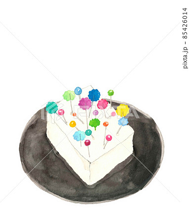 年中行事 針供養 【水彩画イラスト】素材 白バック 透過背景 コピースペースあり 85426014