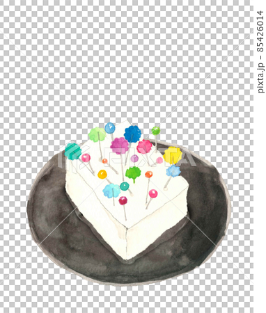 年中行事 針供養 【水彩画イラスト】素材 白バック 透過背景 コピースペースあり 85426014