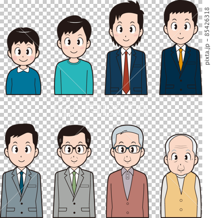 Generational male illustrations 85426318